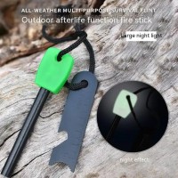 Set Amnar pentru camping si Fluier   , Ultimate Survival, otel inoxidabil, 11 cm