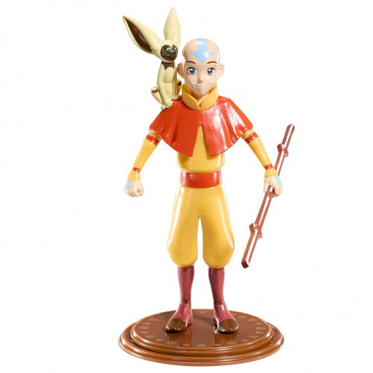 Figurina articulata The Avatar , Mighty Aang, editie de colectie, 18 cm, stativ inclus