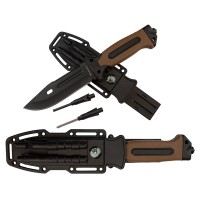 Cutit Militar cu amnar si ascutitor , 27.5 cm   , teaca multifunctionala