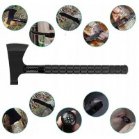 Topor multifunctional cu 6 piese, Amnar/Fluier /Cuțit/Busola , 43.5 cm , Aluminiu