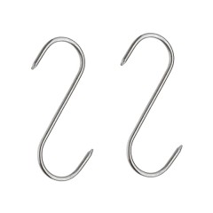 Set doua Carlige afumatoare carne , macelarie  , 17 cm , inox
