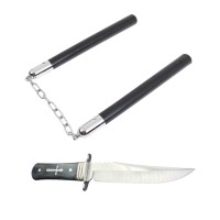 Set Cutit de vanatoare ,Tang Hunter , 28 cm si Nunceag 31 cm , teaca inclusa Set Cutit de vanatoare ,Tang Hunter , 28 cm si Nunceag 31 cm , teaca inclusa