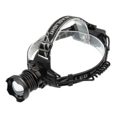 Lanterna de cap LED XHP160 Ultra-Bright, zoom, intensitate interschimbabila, aluminiu, negr
