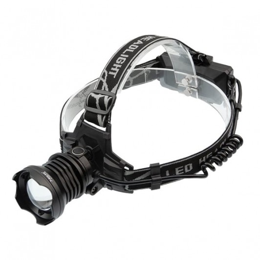Lanterna de cap LED XHP160 Ultra-Bright, zoom, intensitate interschimbabila, aluminiu, negr