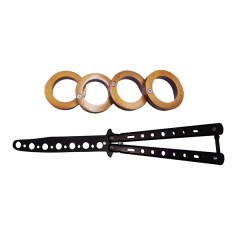 Set Briceag de antrenament Silver Distortion si Rozeta extensibila, otel, 22.5 cm, argi Set Briceag de antrenament Silver Distortion si Rozeta extensibila, otel, 22.5 cm, argi