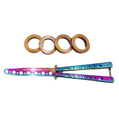 Set Briceag de antrenament si Rozeta extensibila, otel, 22.5 cm, multicolor Set Briceag de antrenament si Rozeta extensibila, otel, 22.5 cm, multicolor