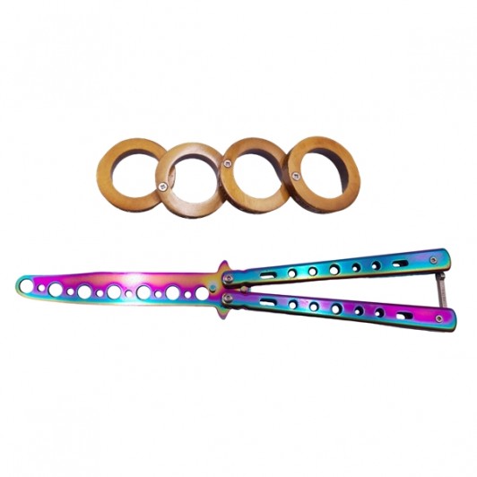 Set Briceag de antrenament si Rozeta extensibila, otel, 22.5 cm, multicolor Set Briceag de antrenament si Rozeta extensibila, otel, 22.5 cm, multicolor