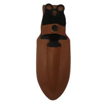 Set sase cutite de aruncat, Black Fury,  16.5 cm, otel inoxidabil, teaca piele inclusa