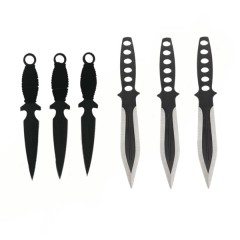 Set 3 cutite de aruncat Ballistic Blades si trei cutite de aruncat, Black Fury,   , otel i