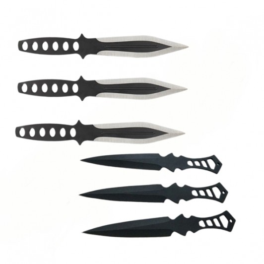 Set trei cutite de aruncat, Anarchy Way si 3 cutite de aruncat Ballistic Blades, otel i