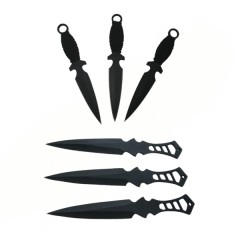 Set trei cutite de aruncat Anarchy Way si trei cutite de aruncat, Black Fury,   , teaca i