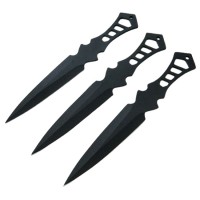 Set trei cutite de aruncat Anarchy Way si trei cutite de aruncat, Black Fury,  teaca i