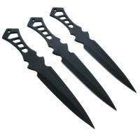 Set trei cutite de aruncat Anarchy Way si trei cutite de aruncat, Black Fury,  teaca i