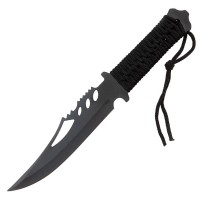 Set Cutit de vanatoare Extreme Battle si trei cutite de aruncat, Ninja Way, otel inoxidabil
