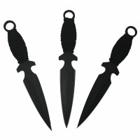 Set Cutit de vanatoare Extreme Battle si trei cutite de aruncat, Ninja Assasin, otel inoxida