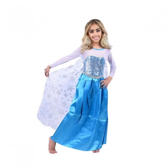Rochie carnaval printesa Elsa Frozen,  7-9 ani , Albastru , Halloween