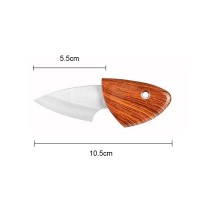 Cutit mini portabil, 10.5 cm,  teaca lemn, otel inoxidabil