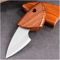 Cutit mini portabil, 10.5 cm,  teaca lemn, otel inoxidabil