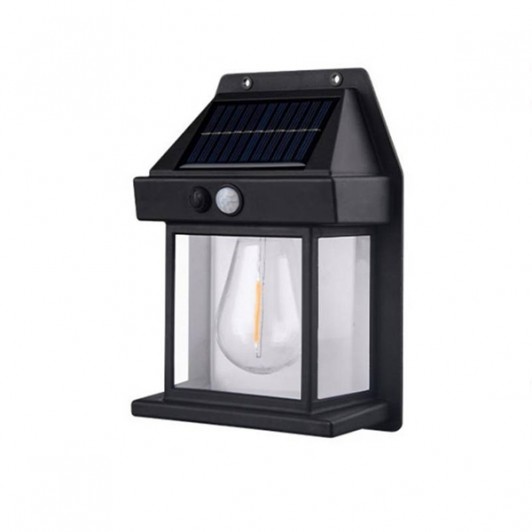 Lampa solara de exterior,  senzor de miscare si 3 moduri de lumina , 17 cm