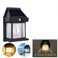 Lampa solara de exterior,  senzor de miscare si 3 moduri de lumina , 17 cm