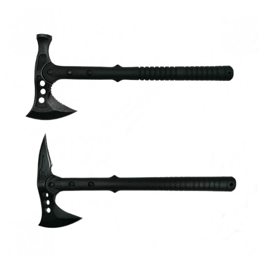Set doua Topoare Survivor, otel inoxidabil,  negru, 39 cm, teaca inclusa