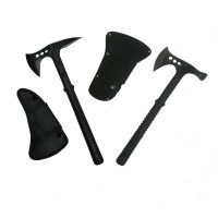 Set doua Topoare Survivor, otel inoxidabil,  negru, 39 cm, teaca inclusa