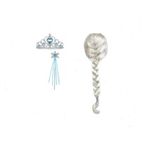 Set peruca, bagheta, diadema printesa Elsa Frozen,  Halloween