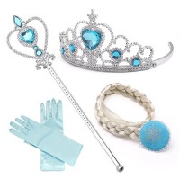 Set rochie si patru accesorii Elsa Frozen, 5-7 ani, Carnaval Set rochie si patru accesorii Elsa Frozen, 5-7 ani, Carnaval
