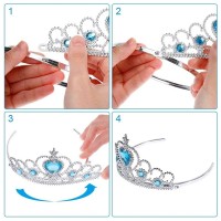 Set rochie si trei accesorii Elsa Frozen,  5-7 ani, Carnaval