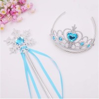 Set rochie si trei accesorii Elsa Frozen,  7-9 ani, Carnaval