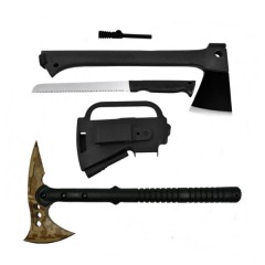 Set Topor multifunctional si Topor Desert Camo, , negru, 39 cm Set Topor multifunctional si Topor Desert Camo, , negru, 39 cm