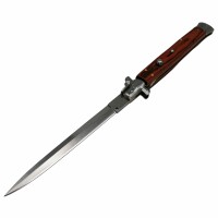Set 3 Bricege automate, Italian Blade, Stiletto,  otel inoxidabil, 33 cm, husa inclusa, maro