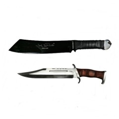 Set Cutit Baioneta 42 cm si Maceta Rambo 56,5 cm, Teaca inclusa Set Cutit Baioneta 42 cm si Maceta Rambo 56,5 cm, Teaca inclusa