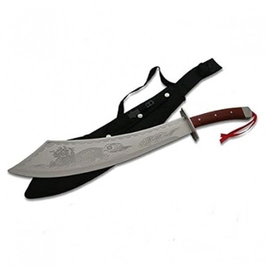 Maceta de vanatoare, Dragon Wood, otel inoxidabil, teaca inclusa Maceta de vanatoare, Dragon Wood, otel inoxidabil, teaca inclusa