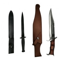 Set Cutit de vanatoare cu doua taisuri si baioneta Rambo, Teaca inclusa Set Cutit de vanatoare cu doua taisuri si baioneta Rambo, Teaca inclusa