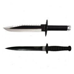 Set doua cutite de vanatoare, Tactical Knife, , Otel inoxidabil, Negru