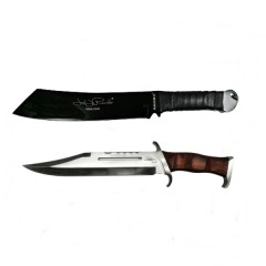 Set Cutit si Maceta Rambo IV, Otel inoxidabil, Teaca inclusa Set Cutit si Maceta Rambo IV, Otel inoxidabil, Teaca inclusa