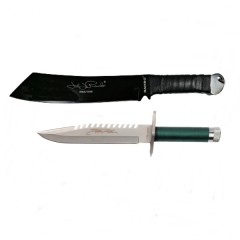 Set Cutit de vanatoare First Blood si Maceta Rambo IV, Teaca inclusa Set Cutit de vanatoare First Blood si Maceta Rambo IV, Teaca inclusa