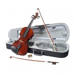 Vioara clasica din lemn 4/4  ,doua arcusuri, toc inclus, maro