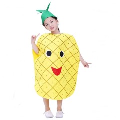 Costum fruct Ananas,  , galben, marime universala