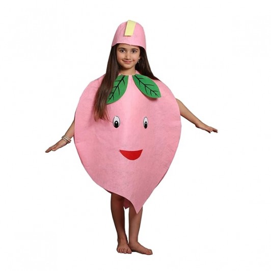 Costum fruct Piersica,  roz, marime universala