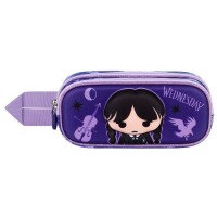 Penar 3D Wednesday Chibi,  2 compartimente, 22x9.5x8 cm