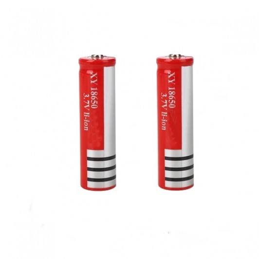 Set de 2 Acumulatori , GH 18650, 6800 mAh, 3.7 V, Li-ion, rosu