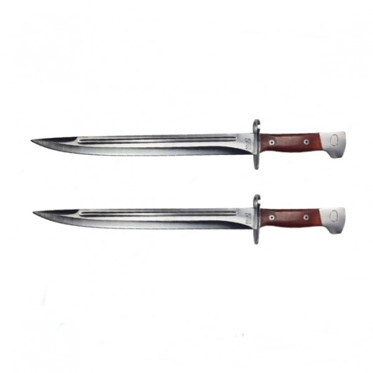 Set doua cutite pentru camping si vanatoare AK,  39 cm, maro