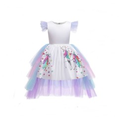 Rochie Unicorn cu trena detasabila,   , 7-9 ani