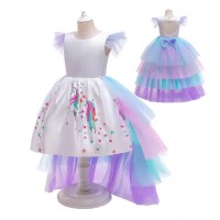 Rochie Unicorn cu trena detasabila, 7-9 ani Rochie Unicorn cu trena detasabila, 7-9 ani