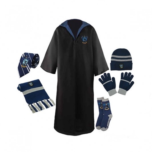 Set roba si accesorii Harry Potter,  Ravenclaw House, 6 piese, 5-7 ani, albastru
