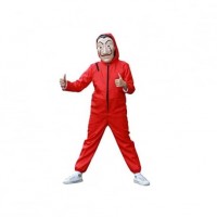 Costum pentru copii, La Casa de Papel, marimea S, 100-110 cm, rosu