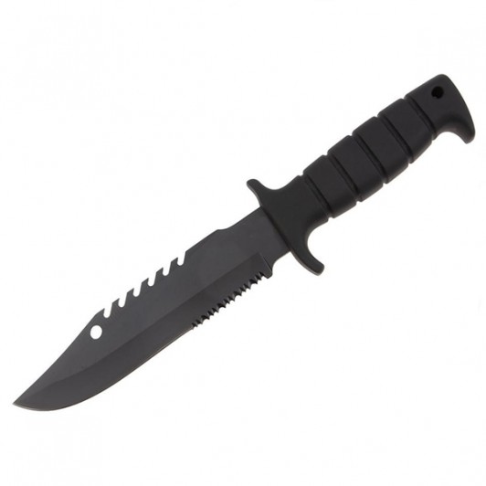 Cutit tactic,  Ultimate Survival, 29 cm, Negru