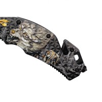Briceag salvare ,   Fantasy Wolf, 21 cm, Otel inoxidabil